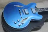 WholOKale and Retail Custom Metal blue DG335 Dave Grohl signature Semi HollowBlue JAZZ Electric Guitar with case17111068749