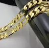 Męski naszyjnik Bransoletka Łańcuch ciężki 18 -krotny żółty złoto wypełniony 12 mm figaro łącza łańcuch męski zestaw biżuterii 23 6 8 6 235J