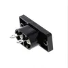 5 Pcs/Set IEC320 C8 2 Terminal Power Plug Inlet Socket AC 250V 2.5A Black