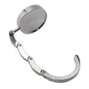 Outdoor Portable Silver Foldbar Zink Alloy Purse Handväska Krok Hängväska Hållare Hemkläder Tillbehör LX3459