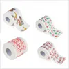 Fröhliches Weihnachtspapier, Toilettenpapier, niedliches Weihnachtsmann-Muster, bedruckt, Party-Tischdekoration, Urlaubszubehör