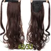 2018 New Long Wavy Real Natural Ponytail Clip in Pony tail Hair Extensions Wrap Around on Synthetic Hair Piece for human7543163