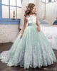 Abiti 2020 Princess Lilac Little Bride Long Pageant Dress for Girls Glitz Stupy Tulle Prom Abito per bambini abito di laurea Vestido