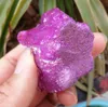 65G 티타늄 코팅 된 자홍색 석영 클러스터 천연 암석 Aura Angel Crystal Cluster 석재 표본 Reiki Healing7934029
