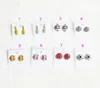 package 10 pairs waterproof high qulity Softball Earrings Stud Crystal Rhinestone Post Silver Bling Yellow Fastpitch 14mm Sport and Fashion