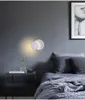 2018 Lampade da parete Nero Bianco 90-260V Applique da parete per interni Lampada da parete a led Camera da letto Angolo 360 Girevole Placcato in metallo 5W Led Sconce Lampadina creativa