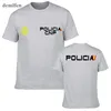 Espana Policia Spanien National Espana Policia Anti Riot Swat Geo Går Special Forces Men T-shirt Toppar Tees