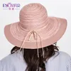 女性スターウィービーチキャップのための夏のわらの太陽の帽子のための夏の帽子のための帽子のための大きい広い縁の太陽の帽子日焼け止め太陽の帽子女の子のための帽子