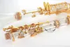 Music instrument gold plated key Bb acrylic transparent body clarinet