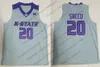 MIT8 Custom Kansas State Wildcats Basketball valfritt namn Vit Purple Black #32 Dean Wade 5 Barry Brown Jr. Men Youth Kid Jerseys 4XL
