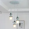 Śródziemnomorska szklana jadalnia lampa lampa kreatywna żywica Kotwica salon wiszące lampy kontraktowe w zawieszaniu restauracji światło