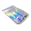 8.5x13cm 100 Pieces Lot Glittery Stand Up Mylar Foil Aluminum Storage Grocery Bags Doypack Reusable Mylar Foil Zipper Packing Pouch