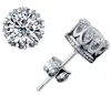 New Crown Wedding Stud Brinco 925 Sterling Silver CZ Simulado Diamantes Noivado Bonito Jóias Cristal Areias De Cristal