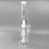 Triple Perc Water Pipe 16 "Oil Rig Glass Bong 18mm Female Joint viene fornito con l'accessorio Glass Bowl