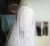 Twigs Yüksek Kaliteli Gelin Veils Kesim Kenar ile Parmak Uzunluğu Yıldız İki Katmanlar Tül Zarif Hotselling Düğün Gelin Veils # V026