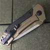 ZT0801CF Faca dobrável tática D2 Aço +alça de fibra de carbono rolamento de esferas de bolso de bolso de bolso de caça Facas de caça às ferramentas EDC