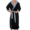 Heren Winter verlengd Pluche Sjaal Badjas Home Kleding Lange Mouwen Robe Jas 11.7