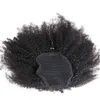 120g Kobiety Ponytail Hair Extensions Afro Kinky Kręcone Włosy Ponytail Hairpiece Łatwe Sznurki Ponytails Kawałki Buns Peruca 5Colors