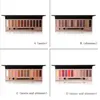 12 colori Shimmer Matte Eyeshadow Makeup Palette Long Lasting Eye Shadow Ombretto naturale con pennello DHL spedizione gratuita
