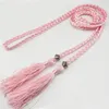 Woven tassel belt Women belt dress knot decorated waist chain waist rope Chinese braided style Waist Belts Wholesale