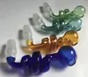 Newest Curved Pyrex Glass Oil Burner Pipe Bowl Bucket 14mm Male Joint for Dab Rigs Water Bong Pipes