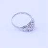 Vecalon Flower Jewelry Genuine 100% Soild Sterling Sier 1ct 5A Pink Zircon Engagement Wedding Band Ring for Women Men