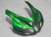 Black Flames Green Fairing Body Kit för Kawasaki Ninja ZX6R 07 08 ZX-6R Bodywork ZX 6R 2007 2008 6R 636 Fairings Set + Presenter