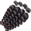 Top Sale Loose Wave Hair Bundle Virgin Indian 100 Human Hair With 300g Bunds Natural Black Color