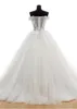 See Through Tulle Off-the-Shoulder Neckline Ball Gown Wedding Dress with Venice lace exquisite bodice highlighing Bridal Dress