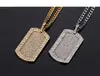 mens 18K Gold silver plated chain full Diamond Pendant Necklace bling bling chains hip hop Jewelry Necklaces for men women party gifts