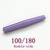 Dubbele Side Nail-bestanden Buffer 100/180 Trimmer Buffer Lime A Ongle Nail Art Tools Wasbaar Buffing Sanding File Spons