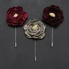 Rose Corsage Groom Brooch Pin Man Wedding Flowers Boutonniere Prom Tuxedo Party Accessories Decorations EI-072 Multi colors for choice