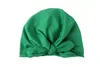 Baby flicka hattar knuten kanin öra stil turban huvudband toddler stretch huvud wrap india stil spädbarn keps knut bow cap