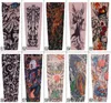 Fashio Elastic Tattoo Sleeves Rishing UV Care Cool Printed Sunproof Arm Protection Glove Fake一時タトゥー9810286