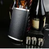 2018新しいスタイルの12オンスの革包まれた屋外の携帯用ワインの食品学位のステンレス鋼のヒップフラスコが3つのカップの漏斗が無料で