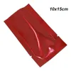 10 x 15 cm rote, oben offene, vakuumversiegelbare Verpackungsbeutel aus Aluminiumfolie für getrocknete Früchte, Nüsse, Folienvakuum-Heißversiegelungs-Mylar-Aufbewahrungsbeutel