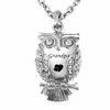 Classic Owl Cremation Urn Pendant for Ashes Necklace Pendant & Fill Kit Ashes Stainless Steel