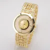 Nowa najlepsza marka Kobiety Rhinestone Pełna stalowa złota bransoletka kwarc zegarek dla kobiet Diamond Watch Ladieswatches4111521