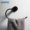 Gappo Towel Ring Banheiro Montado Black Toalheiro Anéis Hanger Acessórios Banheiro Hardware