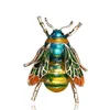 여자 어린이 여자 보석 선물 골드 색상 황색 녹색 에나멜 브로치 보석 범블 꿀벌 배지에 대한 곤충 범블 비 브로치