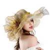 FS 9 Farben Mode Sommer Sonnenhüte Für Frauen Elegante Leads Vintage Hut Großer großer Krempe mit großer Blume