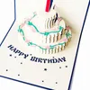 En gros - le plus récent gâteau d'anniversaire 3D Paper Laser Cut Up Cards postaux Cards de vœux personnalisés Cartes de voeux de fête Fournitures