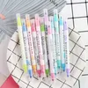 12 Pcs/set Japanese Mildliner Pens Mild liner Double Headed Fluorescent Pen Cute Art Highlighter Drawing Mark Pen Stationery