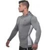 2018 Sonbahar Yeni Erkekler Fermuar Ince Kazak Hoodies Adam Vücut Geliştirme Egzersiz Kapşonlu Ceket Erkek Spor Salonları Fitness Jogging Giyim Tops