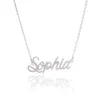 Collana con nome personalizzato Sophia per gioielli da donna in acciaio inossidabile con collane con lettere di fascino placcato oro Sophia Collier Femme NL-2446