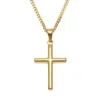 Hiphop Stainless Steel Chain Goldplated Cross Men Pendant Necklace Jewelry Necklace Nice Gift Women039s Sweater Chain Fashion 3586790