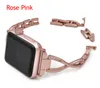 Rostfritt stål Smycken Bangle Justerbart armband Watch Band Wrist Rem för Apple Watch Serie 4 40mm 44mm