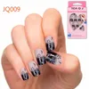 24pcs Pre Design Fake Nails French False Nails Beautiful Nail Tips For Nail Art Fashion Fingernail Free Glue