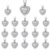 Engraved Heart stone Memorial Urn Pendant Necklace Stainless Steel Detachable Ashes Keepsake Cremation Jewelry