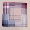 20st Många Multicolor Square Stripe Handkerchiefs 40 * 40cm Män Klassisk Mönster Vintage Pocket Hanky ​​Bomull Plaid Handerchief Tillbehör